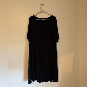 Black Flowy Midi Dress